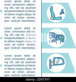Car controls ergonomics concept icon with text Stock Vector