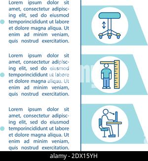 Ergonomic furniture concept icon with text Stock Vector