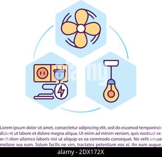 Ergonomics concept icon with text Stock Vector