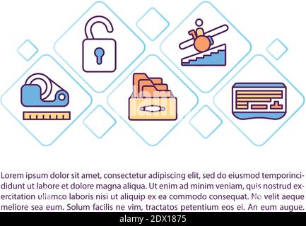 Ergonomics concept icon with text Stock Vector