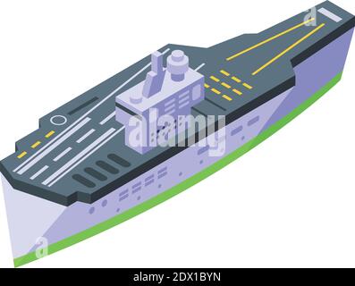 Aircraft carrier float icon. Isometric of aircraft carrier float vector icon for web design isolated on white background Stock Vector