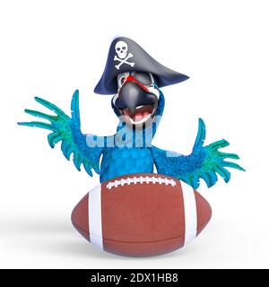 Pirate American Football Sports Mascot Cartoon Stock Vector Image & Art -  Alamy