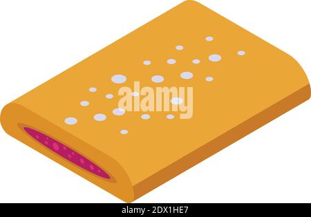 Figs biscuit icon. Isometric of figs biscuit vector icon for web design isolated on white background Stock Vector