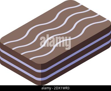 Sandwich chocolate icon. Isometric of sandwich chocolate vector icon for web design isolated on white background Stock Vector