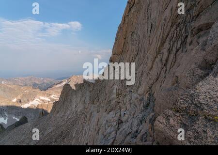 From along the Keyhole Route, on the highest peak in Rocky Mountain National Park. Stock Photo