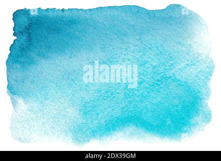 Abstract hand drawn watercolor background. Blue watercolored background. Background of Blue color. Stock Photo