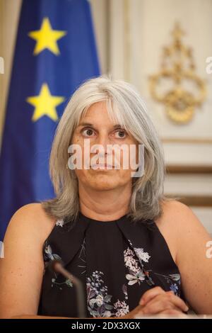 Francoise Claro attending 5 Actions Contre La Pollution press conference held at Ministery of Ecology in Paris, France, on July 3, 2014, as part of the International Plastic Bag-Free Day. Photo by Audrey Poree/ABACAPRESS.COM Stock Photo