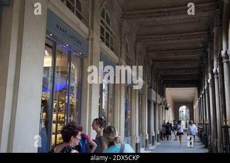 Outside view of Marc Jacobs,in the galleries of the Royal Palace, in Paris, France. July 26, 2014. Photo by Edouard Grandjean/ ABACAPRESS.COM Stock Photo