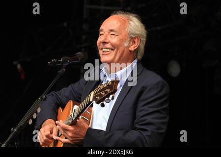 Maxime Le Forestier performing at the Festival Du Bout Du Monde 2014 in Douarnenez, Finistere, France, on August 03, 2014. Photo by Yves-Marie Quemener/ABACAPRESS.COM Stock Photo