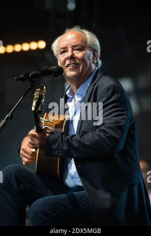 Maxime Le Forestier performs in concert in Paleo Festival of Nyon, Switzerland on July 25, 2014. Photo by Loona/ABACAPRESS.COM Stock Photo