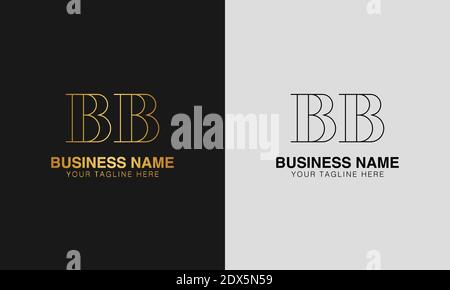 BB B initial  based abstract modern minimal creative logo, vector template image. luxury logotype logo, initial logo. Stock Vector