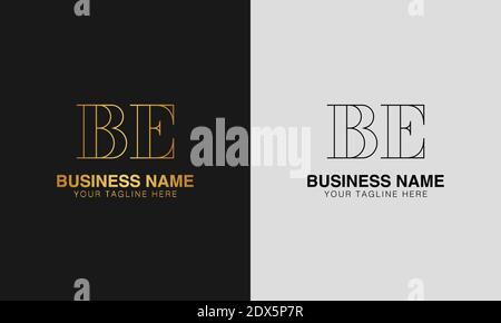 BE B E initial  based abstract modern minimal creative logo, vector template image. luxury logotype logo, initial logo. Stock Vector