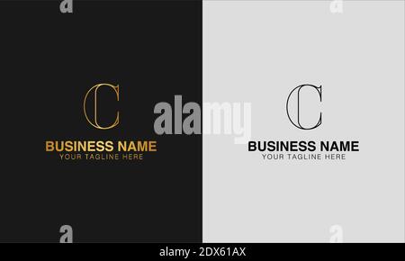 CC C initial  based abstract modern minimal creative logo, vector template image. luxury logotype logo, initial logo. Stock Vector