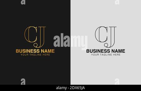 CJ C J initial  based abstract modern minimal creative logo, vector template image. luxury logotype logo, initial logo. Stock Vector