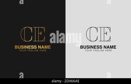 CE C E initial  based abstract modern minimal creative logo, vector template image. luxury logotype logo, initial logo. Stock Vector