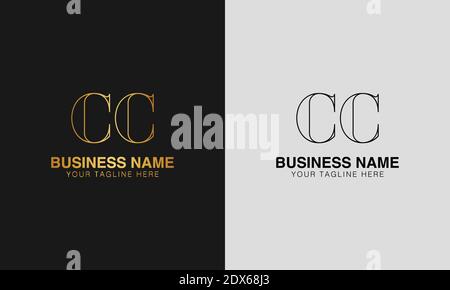 CC C initial  based abstract modern minimal creative logo, vector template image. luxury logotype logo, initial logo. Stock Vector