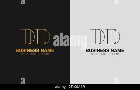 DD D initial  based abstract modern minimal creative logo, vector template image. luxury logotype logo, initial logo. Stock Vector
