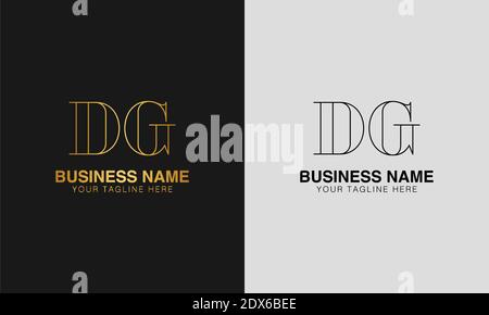DG D G initial  based abstract modern minimal creative logo, vector template image. luxury logotype logo, initial logo. Stock Vector