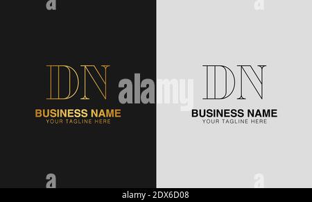 DN D N initial  based abstract modern minimal creative logo, vector template image. luxury logotype logo, initial logo. Stock Vector