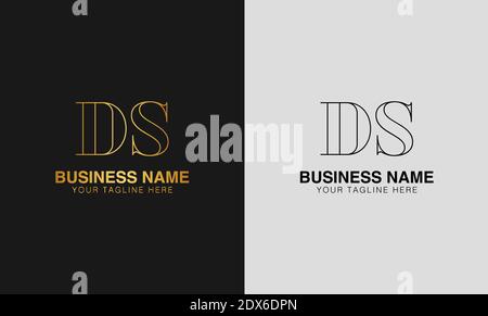 DS D S initial  based abstract modern minimal creative logo, vector template image. luxury logotype logo, initial logo. Stock Vector
