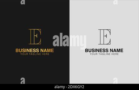 E EE initial  based abstract modern minimal creative logo, vector template image. luxury logotype logo, initial logo. Stock Vector