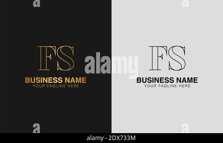 FS F  Sinitial  based abstract modern minimal creative logo, vector template image. luxury logotype logo, initial logo. Stock Vector