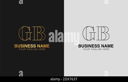 GB G B initial  based abstract modern minimal creative logo, vector template image. luxury logotype logo, initial logo. Stock Vector