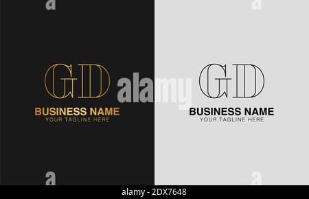 GD G  D initial  based abstract modern minimal creative logo, vector template image. luxury logotype logo, initial logo. Stock Vector