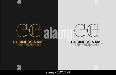 GG G initial  based abstract modern minimal creative logo, vector template image. luxury logotype logo, initial logo. Stock Vector