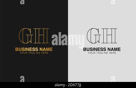 GH G H initial  based abstract modern minimal creative logo, vector template image. luxury logotype logo, initial logo. Stock Vector