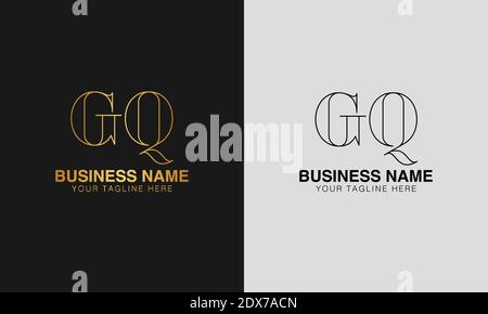 GQ G  Qinitial  based abstract modern minimal creative logo, vector template image. luxury logotype logo, initial logo. Stock Vector