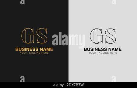 GS G  S initial  based abstract modern minimal creative logo, vector template image. luxury logotype logo, initial logo. Stock Vector