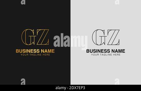 GZ G Z initial  based abstract modern minimal creative logo, vector template image. luxury logotype logo, initial logo. Stock Vector