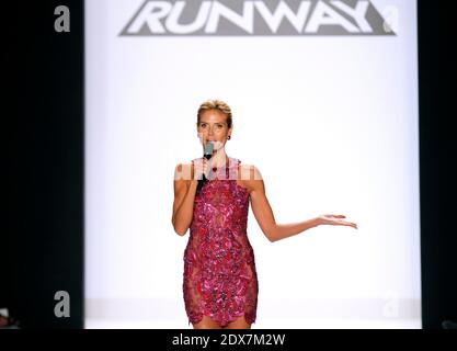 Heidi Klum appears to tape the Project Runway Season 13 Finale during the Mercedes-Benz Fashion Week Spring/Summer 2015 presentations at the Theater in Lincoln Center in New York City, NY, USA, on September 5, 2014. Photo by Donna Ward/ABACAPRESS.COM Stock Photo