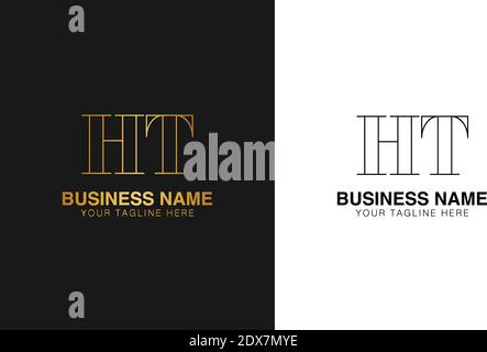HT H T initial  based abstract modern minimal creative logo, vector template image. luxury logotype logo, initial logo. Stock Vector