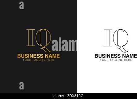 IQ I Q initial  based abstract modern minimal creative logo, vector template image. luxury logotype logo, initial logo. Stock Vector