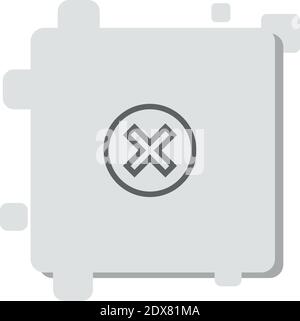 cancel vector icon modern simple vector illustration Stock Vector