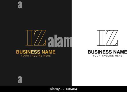 IZ I Z initial  based abstract modern minimal creative logo, vector template image. luxury logotype logo, initial logo. Stock Vector