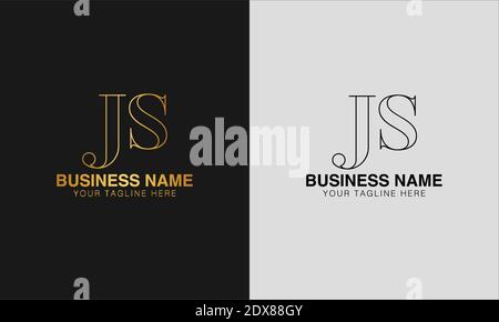 JS J S initial  based abstract modern minimal creative logo, vector template image. luxury logotype logo, initial logo. Stock Vector