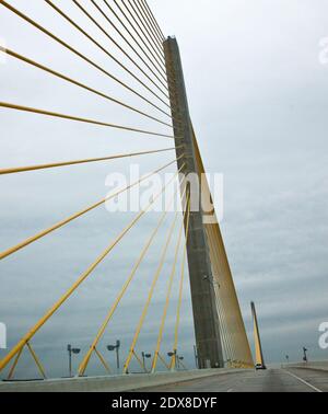 Views of the Sunshine Skyway Bridge Stock Photo