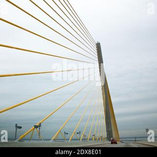 Views of the Sunshine Skyway Bridge Stock Photo