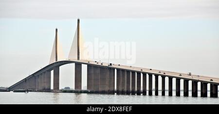 Views of the Sunshine Skyway Bridge Stock Photo