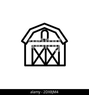 barn, farm, granary line icon vector illustration Stock Vector