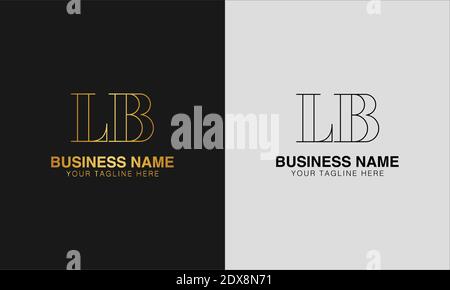 LB LB  initial  based abstract modern minimal creative logo, vector template image. luxury logotype logo, initial logo. Stock Vector