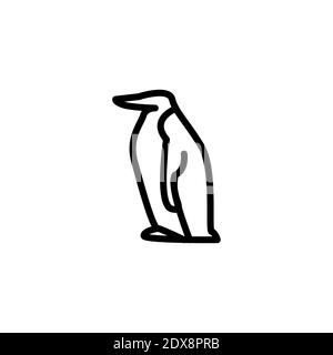 penguin animal line icon vector illustration Stock Vector