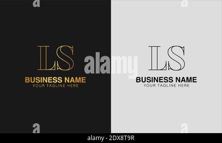LS L S initial  based abstract modern minimal creative logo, vector template image. luxury logotype logo, initial logo. Stock Vector