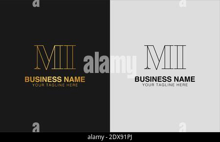 MI M I initial  based abstract modern minimal creative logo, vector template image. luxury logotype logo, initial logo. Stock Vector