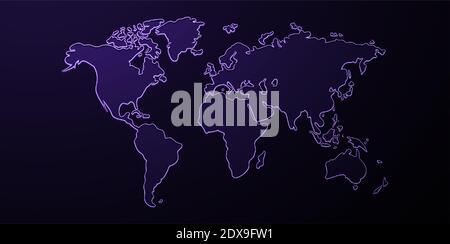 world map, low poly, vector illustration Stock Vector