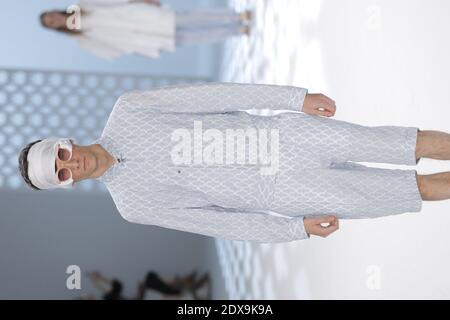 A model walks the runway during the Chalayan show as part of the Paris Fashion Week Womenswear Spring/Summer 2015 on September 26, 2014 in Paris, France. Photo by Alain Gil-Gonzalez/ABACAPRESS.COM Stock Photo