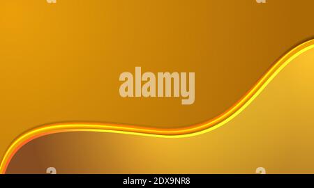 abstract elegant golden wave background vector illustration Stock Vector